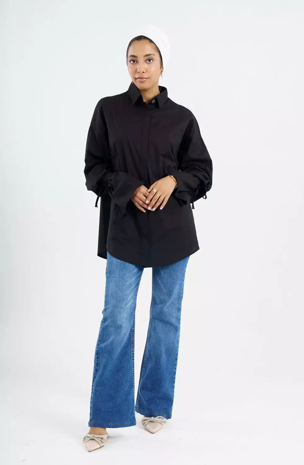 over size shirt in black