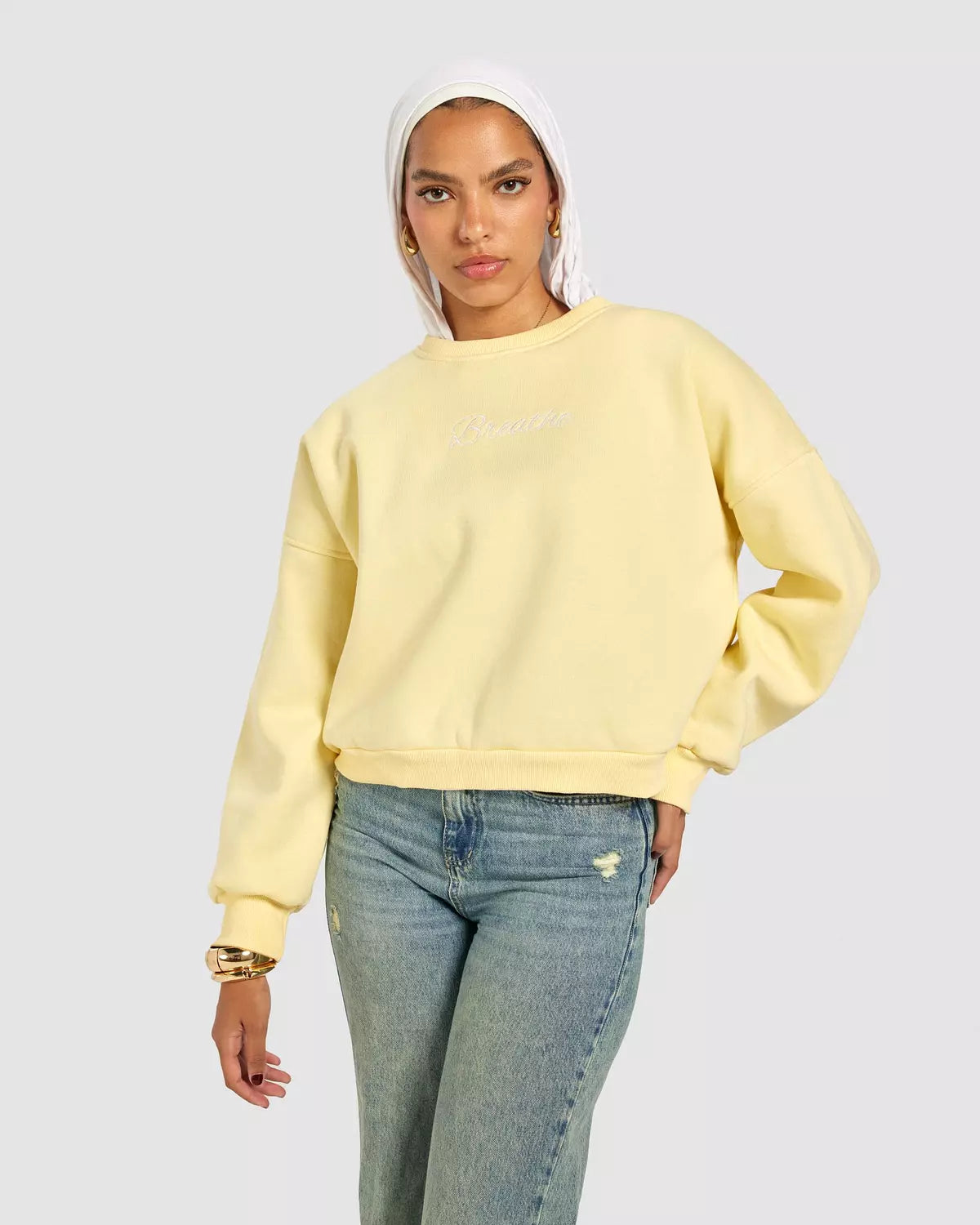 Cut it Sweatshirt in Yellow