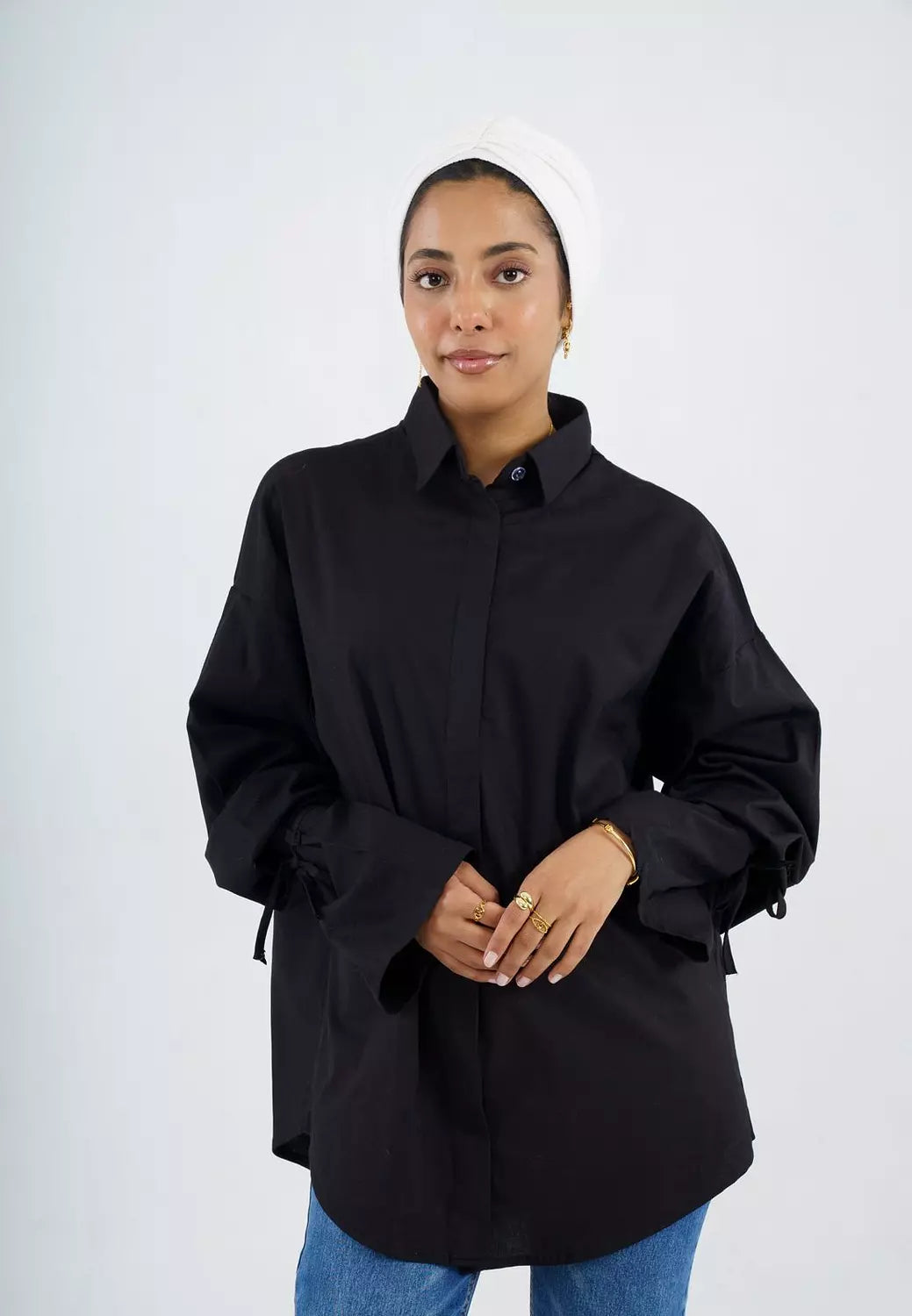 over size shirt in black