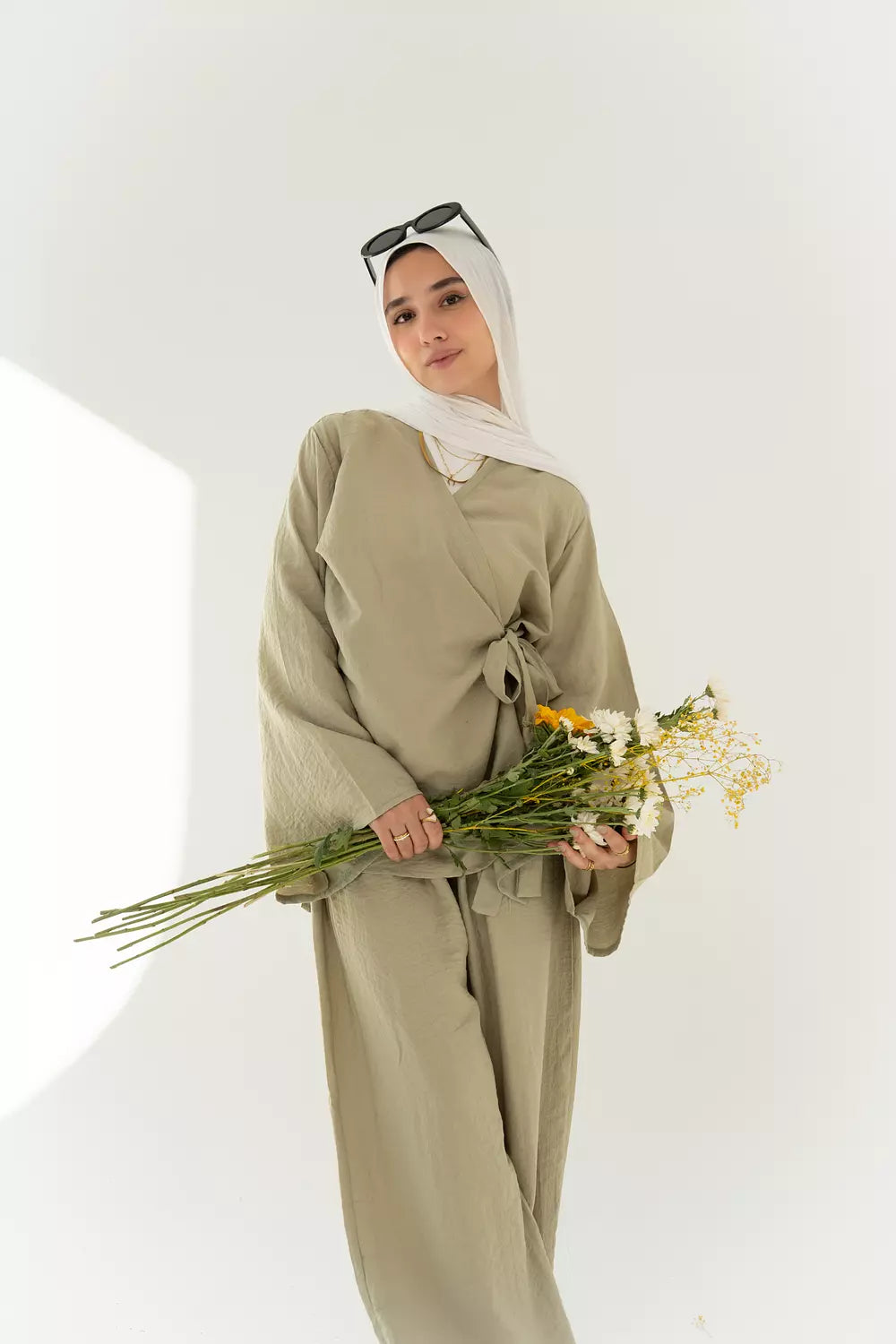 Layal Wrap Set In Olive