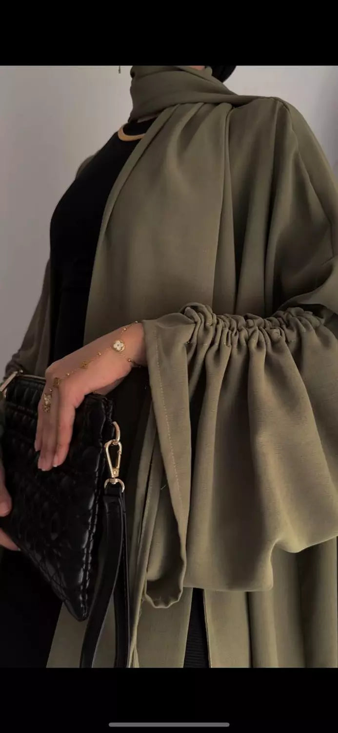 Scarfed Kaftan in olive