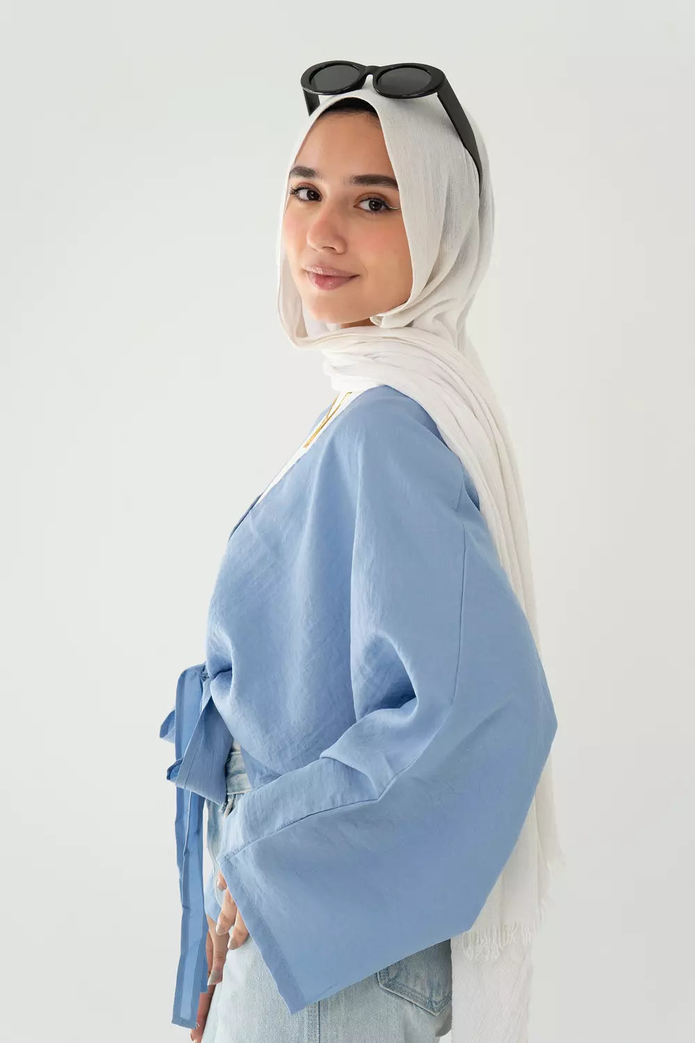 Sophia Blouse In BabyBlue