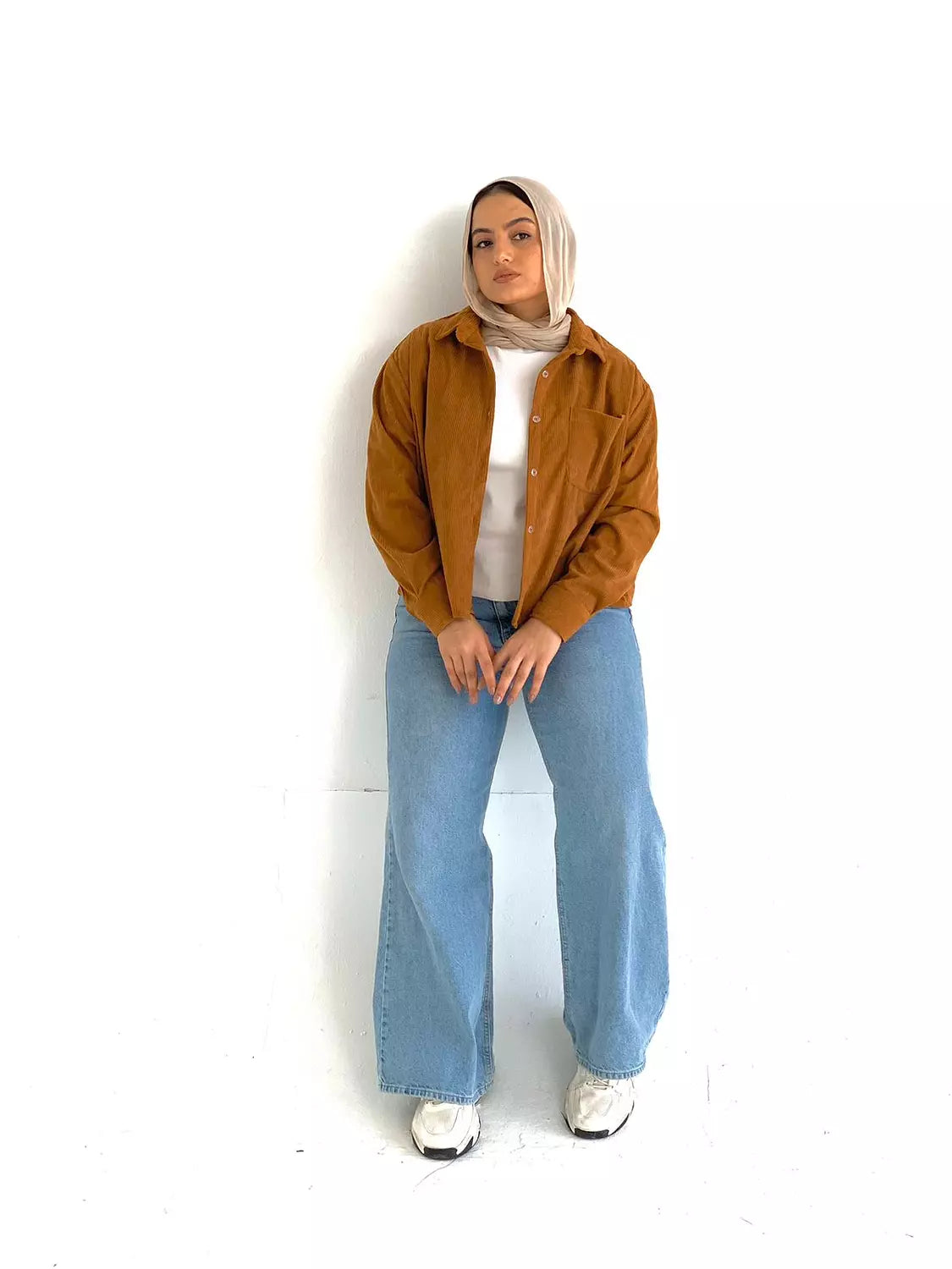 cut it shirt in camel