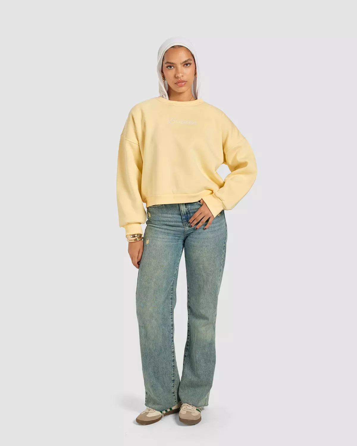 Cut it Sweatshirt in Yellow