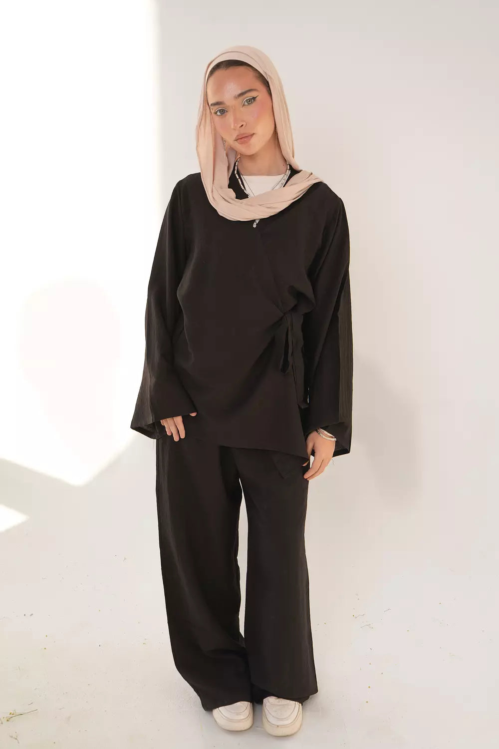 Layal Wrap Set In Black