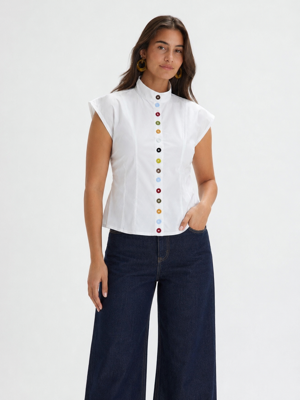Button Shirt-White