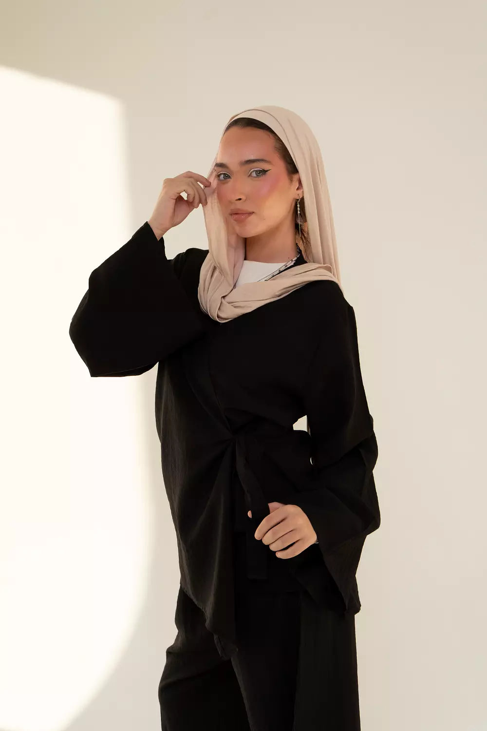 Layal Wrap Set In Black