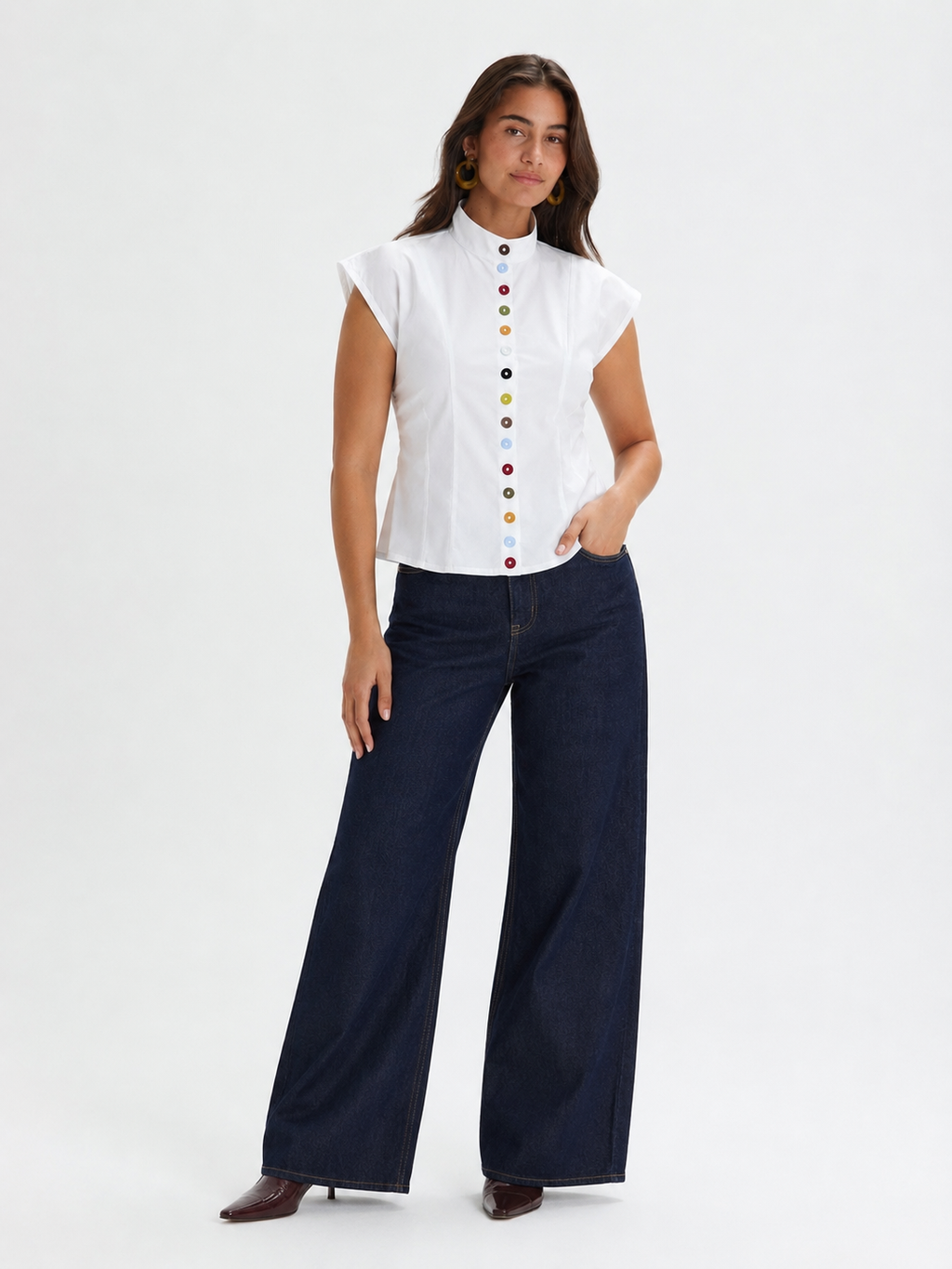 Button Shirt-White