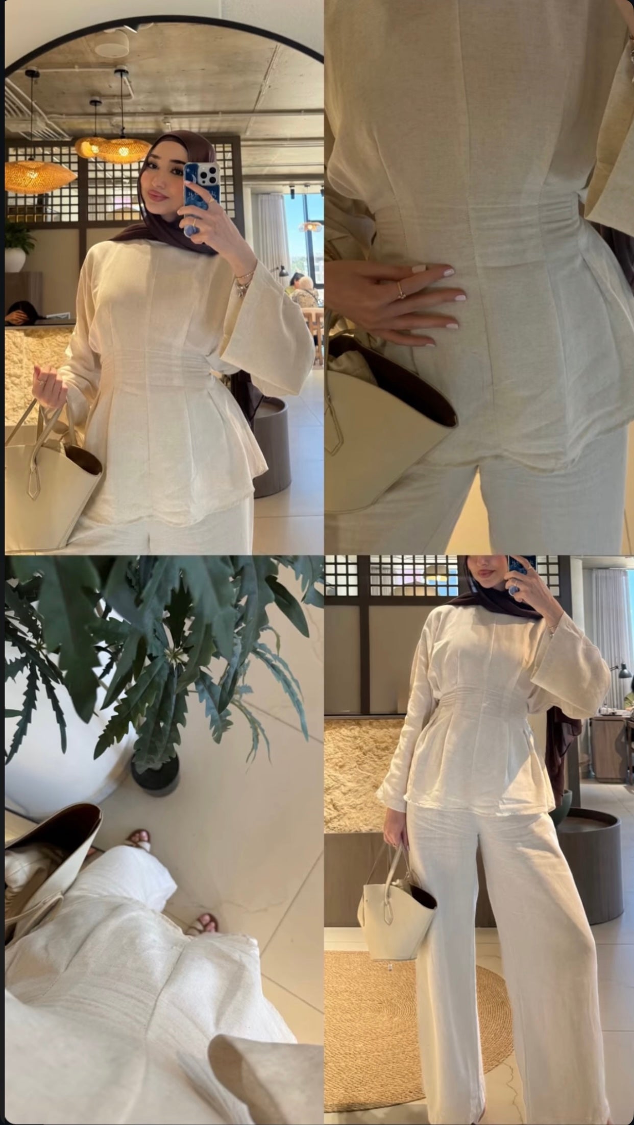 Sola linen set in Beige