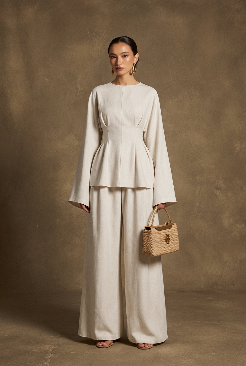 Sola linen set in Beige