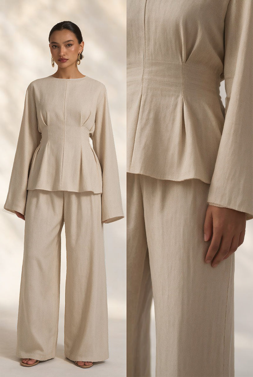Sola linen set in Beige