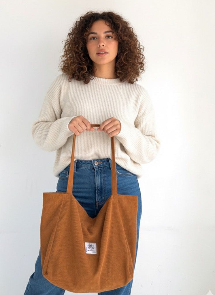 long day tote bag in camel