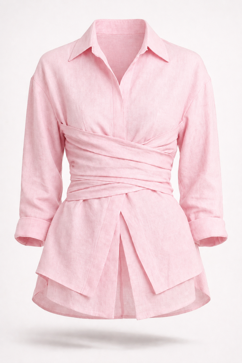 ELARA WRAP BLOUSE IN PINK